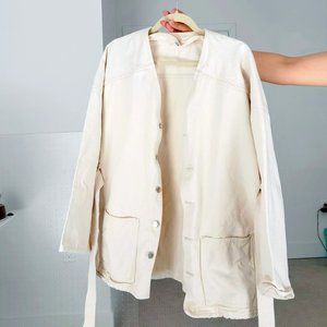 &Other Stories Jean Belted White Jacket